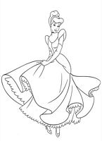 kolorowanki Kopciuszek Disney - obrazek dla dziewczynki do wydruku numer  14
